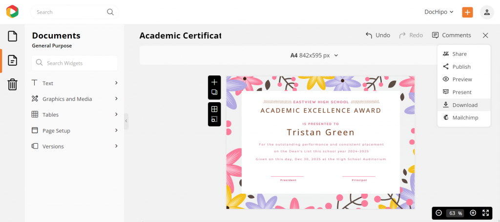 Download Certificate Design