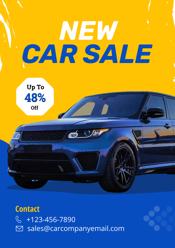 Car Sales Poster template