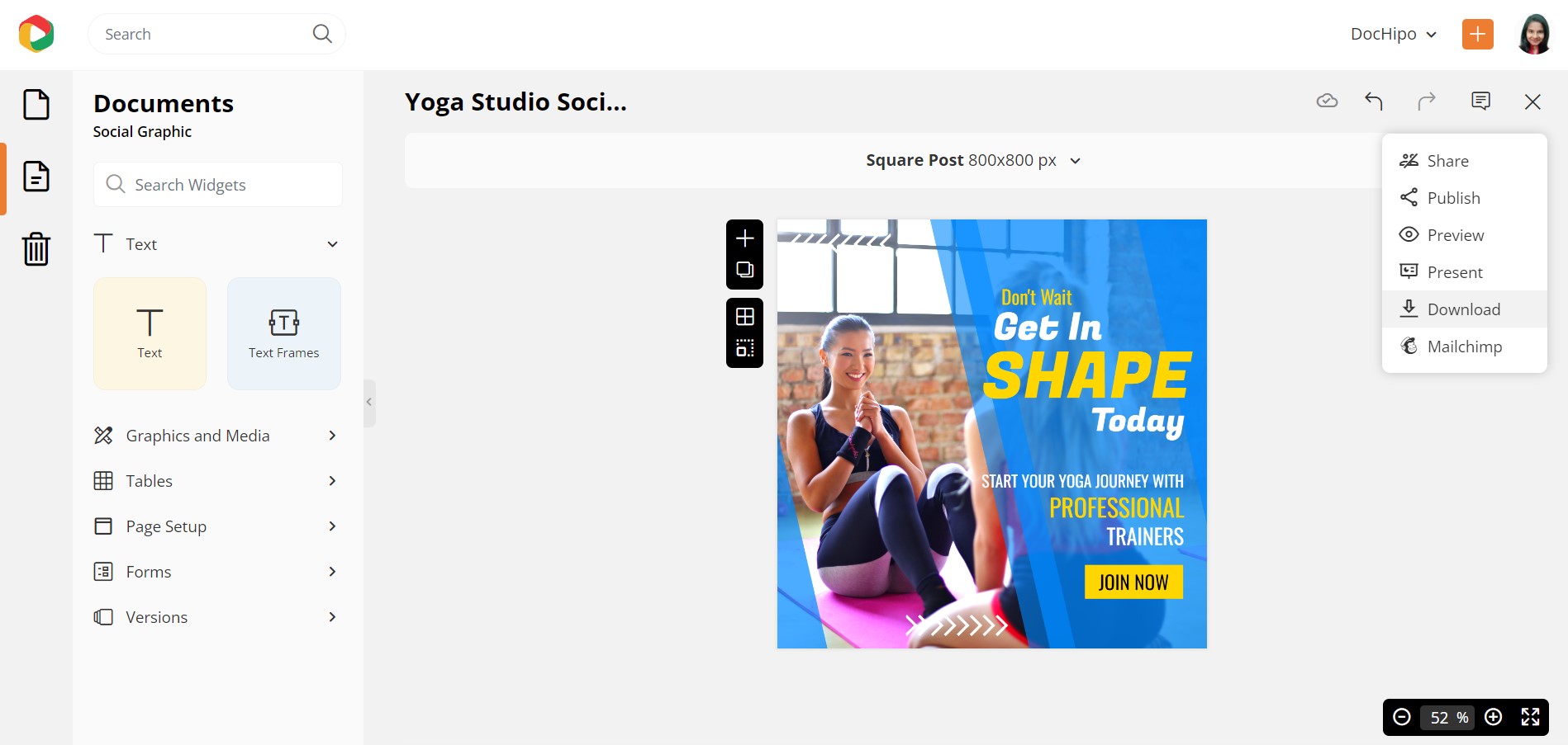 Download Yoga Studio Social Media Marketing Design