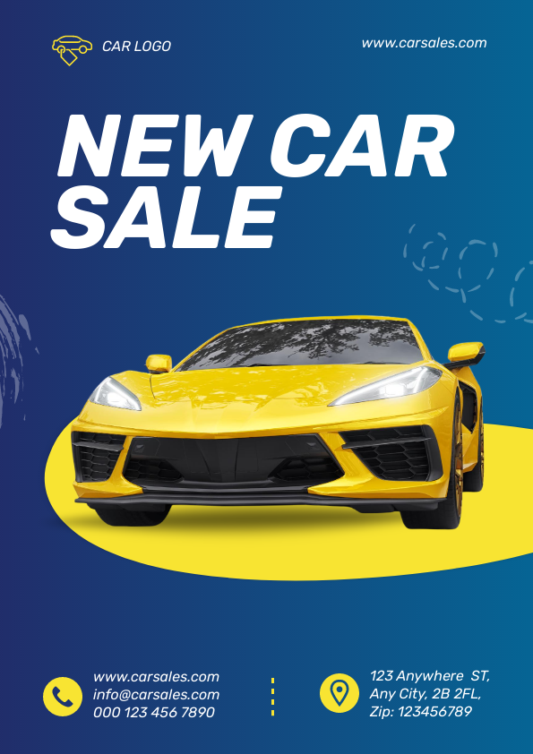 New Car Sales Poster Template