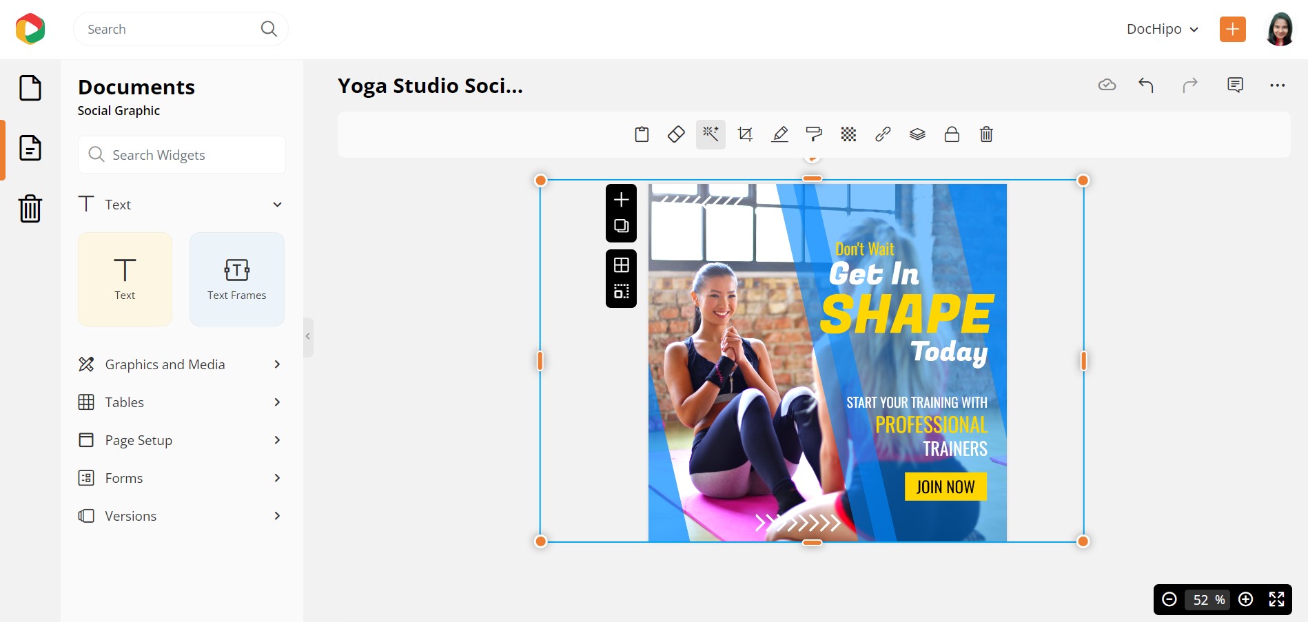 Yoga Social Media Post Design after Repositioning
