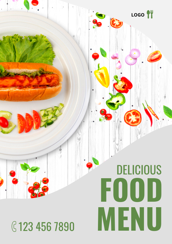 food poster design template