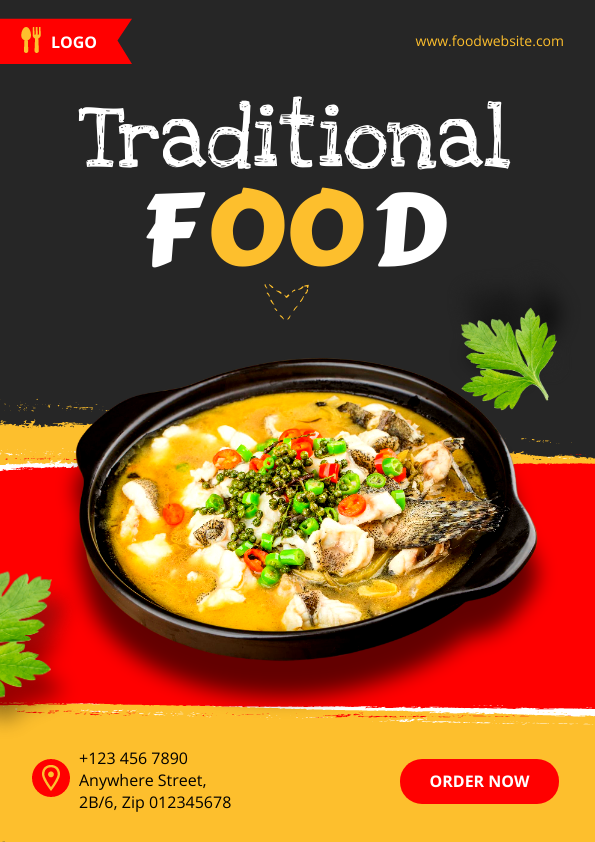 food poster design template