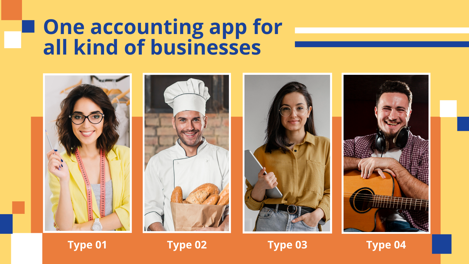 Accounting App Presentation Template with Pictures
