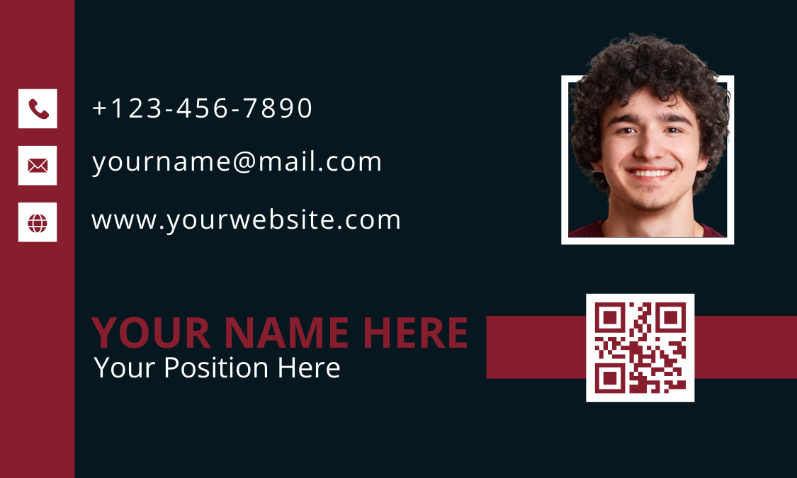 Business Card Template with Legible Fonts