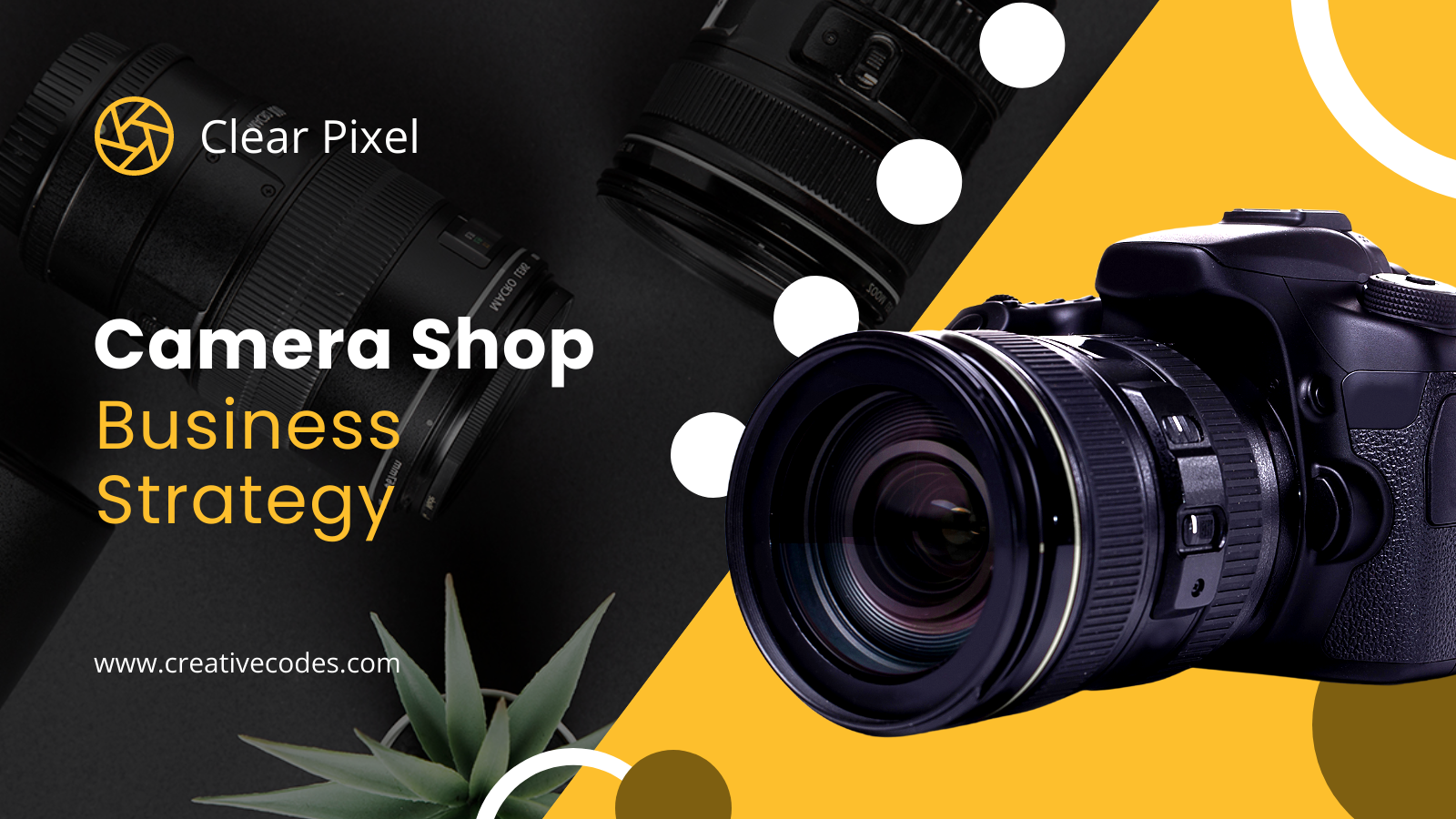 Camera Shop Business Strategy Presentation Template