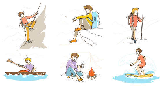 DocHipo Solo Travel Illustrations