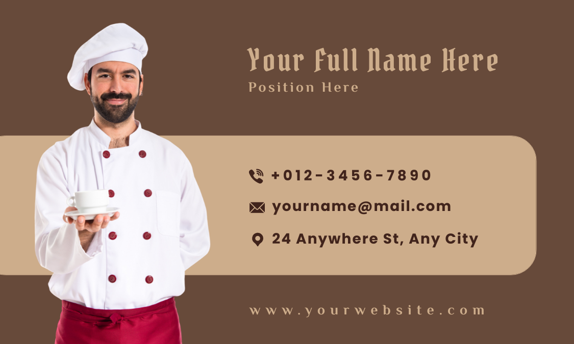 Food Business Card Template