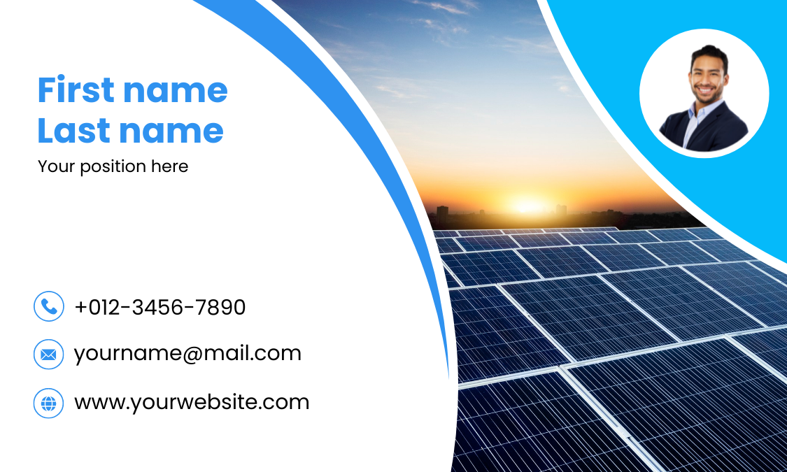 Solar Energy Business Card Template