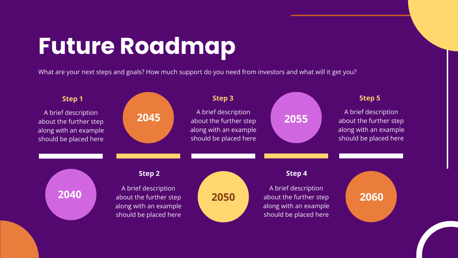 Pitch deck presentation template