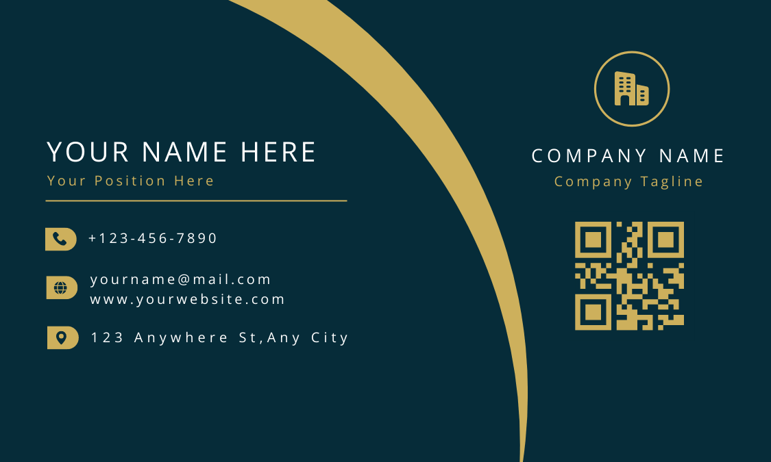 Unique Business Card Design with Metallic Finishes
