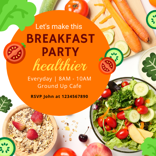 Breakfast invitation template