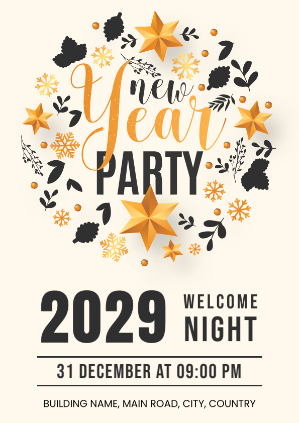 New Year Poster template