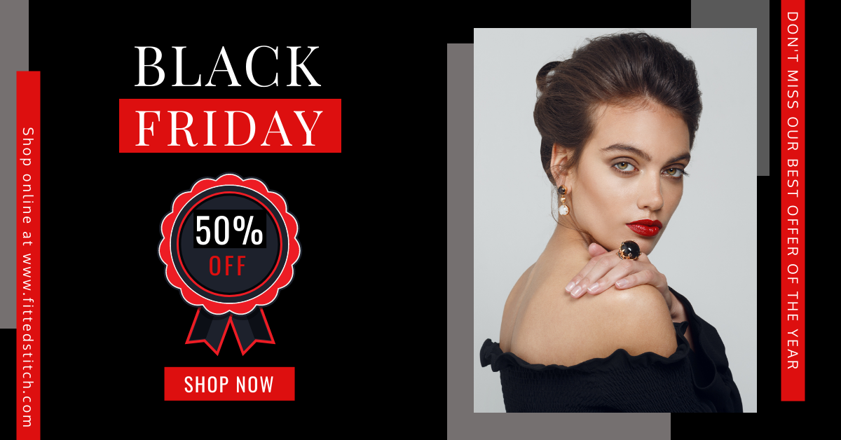 Black Friday Facebook Ad Design Using Text Frame