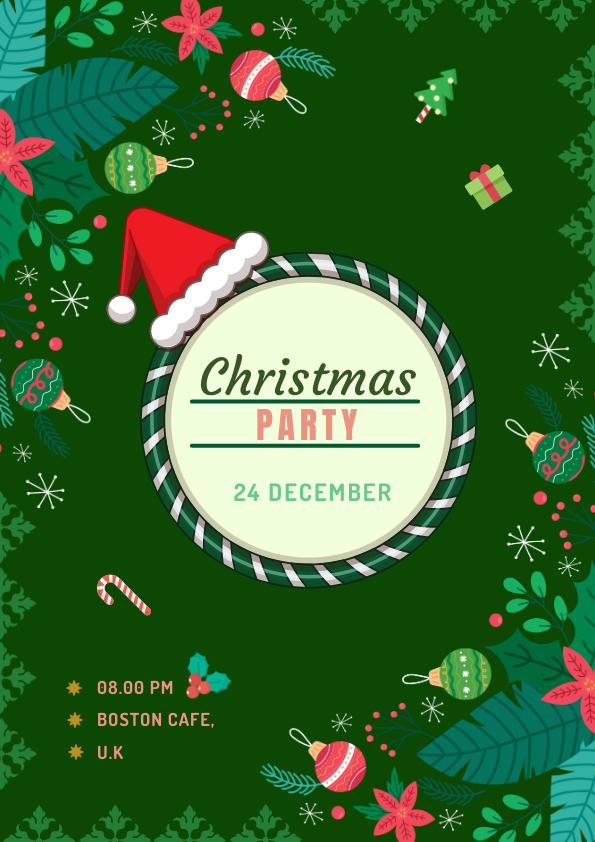 Christmas Poster Design Using Text Frame