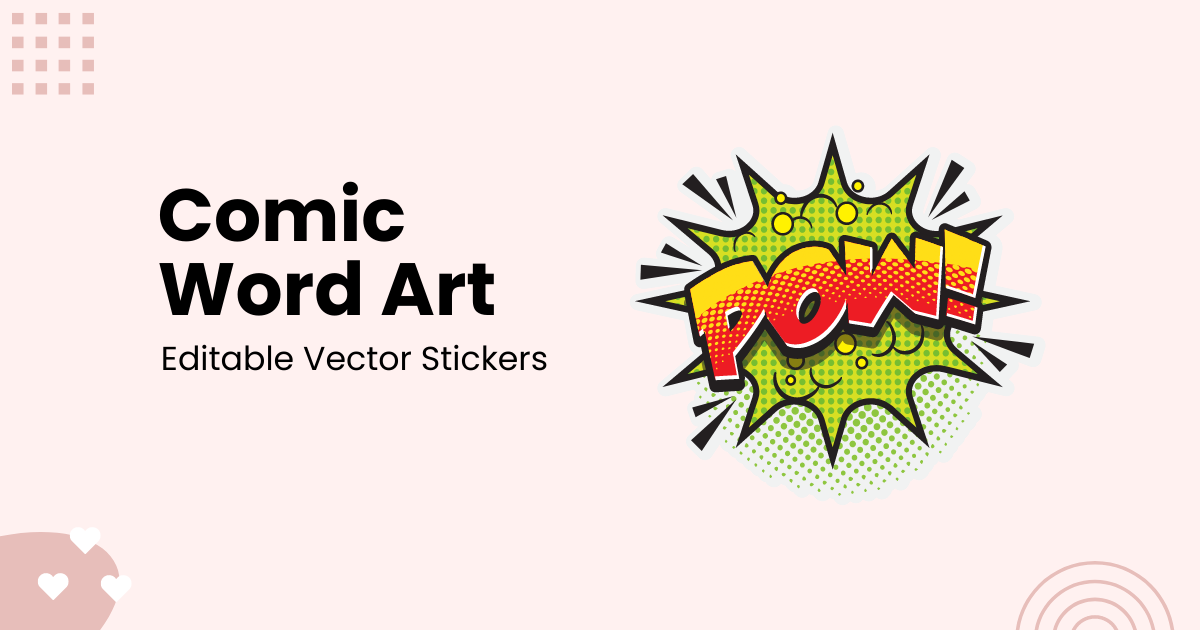 Free Customizable Comic Word Art Stickers | DocHipo