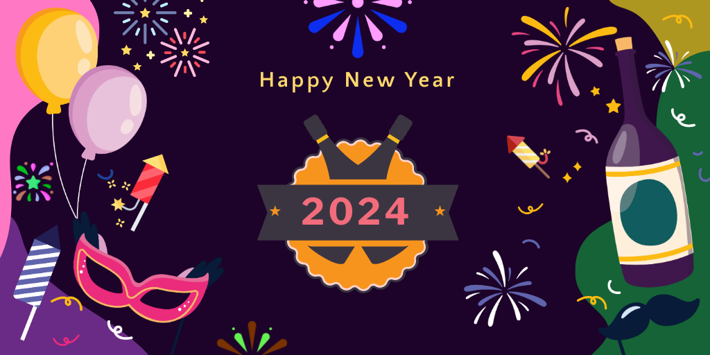 New Year Twitter Post Using Text Frame