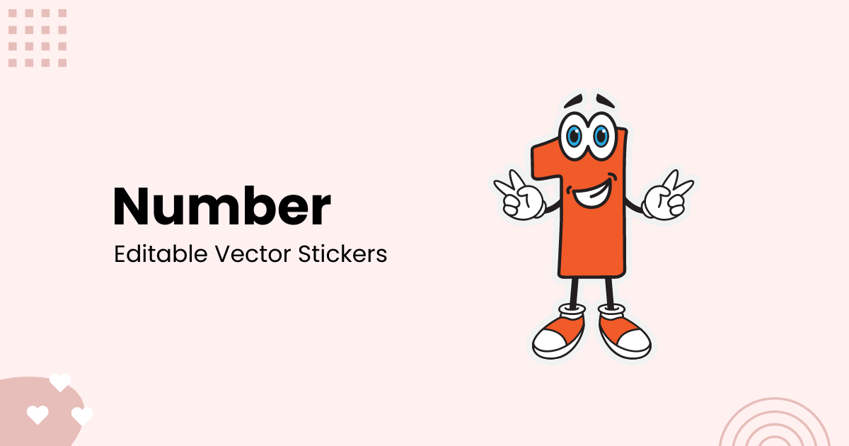 Free Customizable Number Stickers | DocHipo