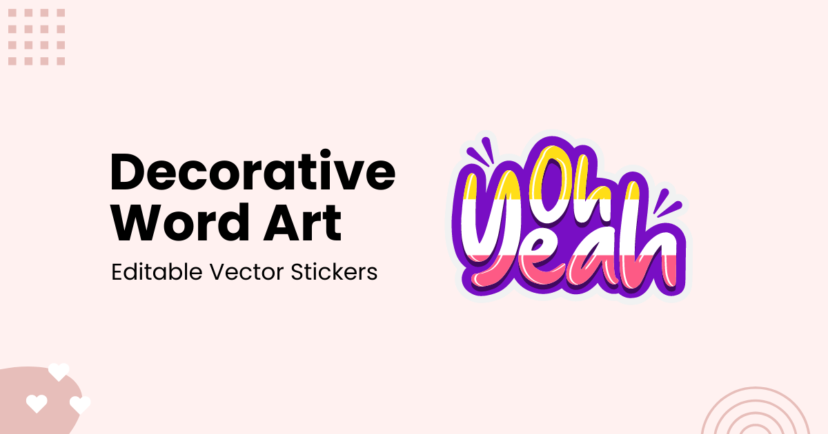 Free Customizable Decorative Word Art Stickers | DocHipo