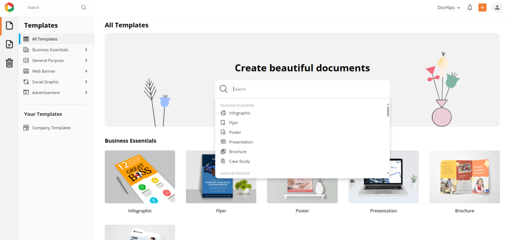 DocHipo Template Categories