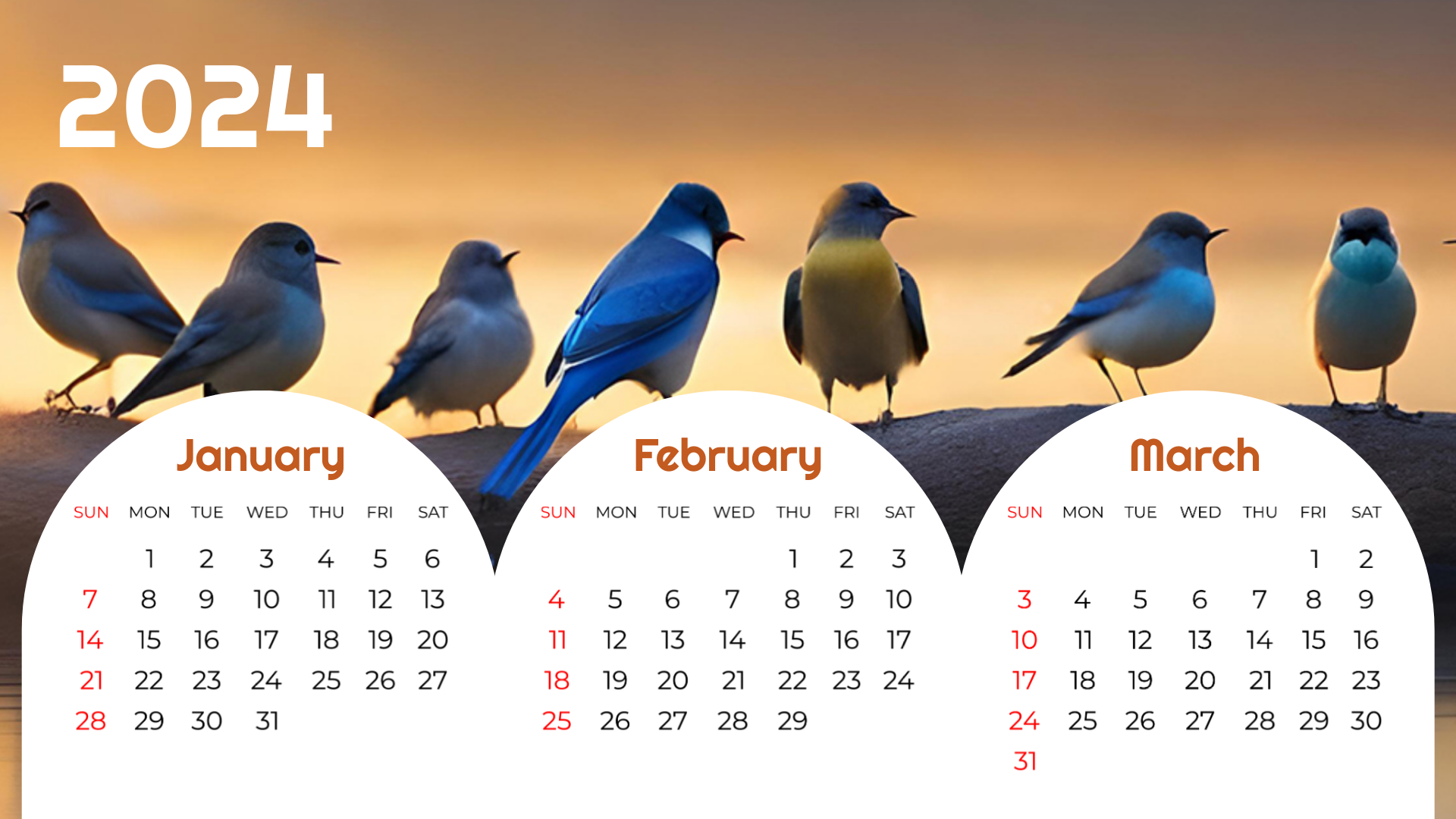 Wildlife Calendar Template