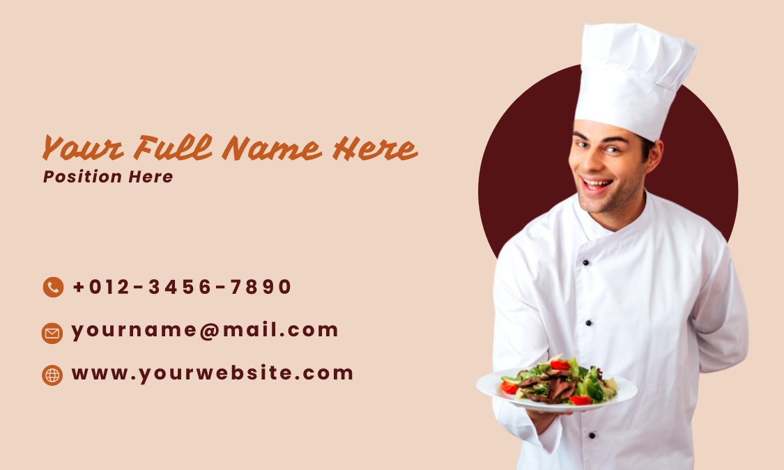 food business card