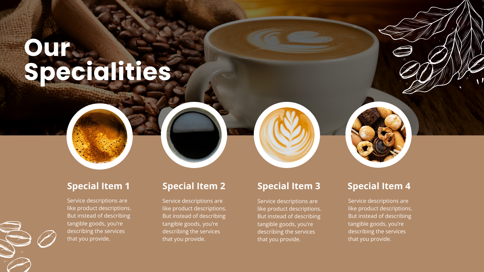 business presentation template for coffee