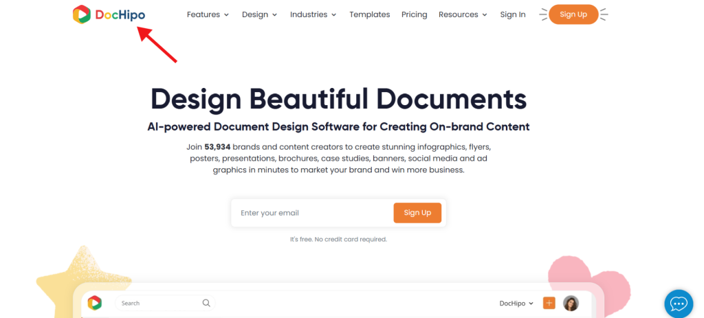 DocHipo logo on the website DocHipo logo on the website