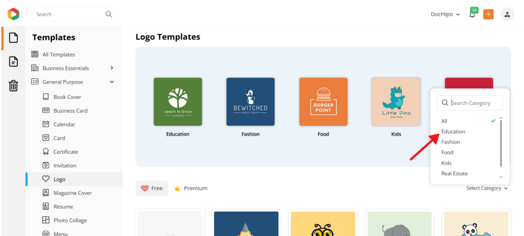 DocHipo Logo Template
