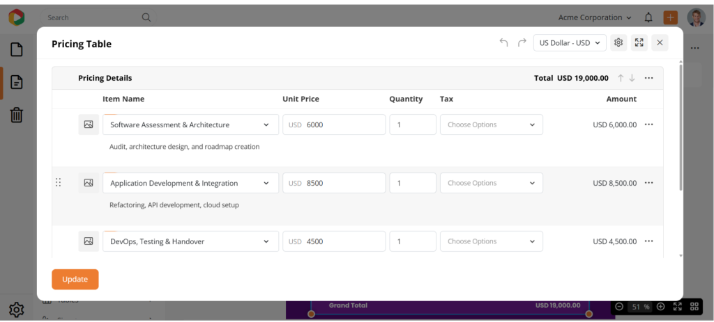 DocHipo Proposal Pricing structure