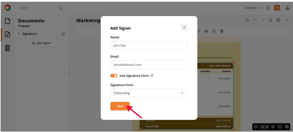 Adding e-signature in DocHipo Adding e-signature in DocHipo