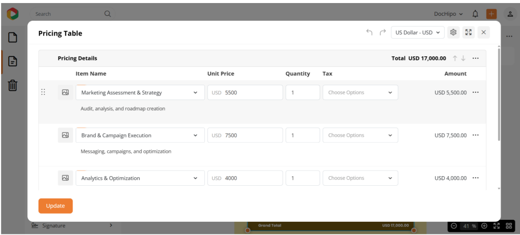 DocHipo proposal maker customization DocHipo proposal maker customization