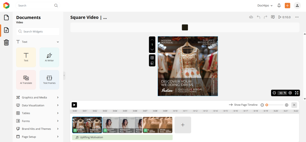 Make marketing videos for your brand with DocHipo video maker