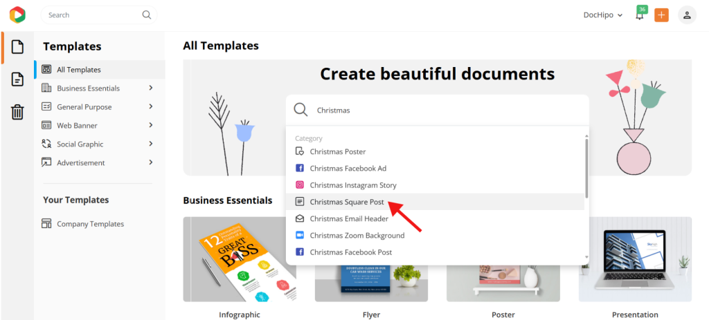 Filter templates by occasion DocHipo templates for occasion
