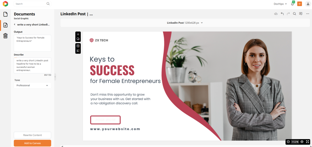 AI writer for LinkedIn content