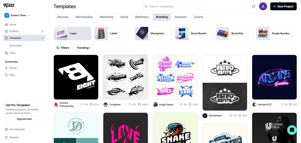 Kittl logo maker