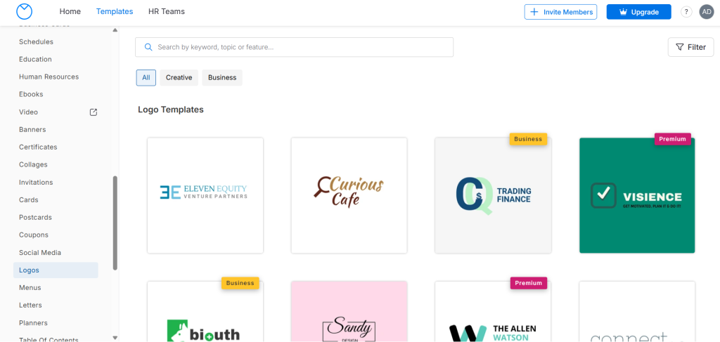 Venngage logo templates
