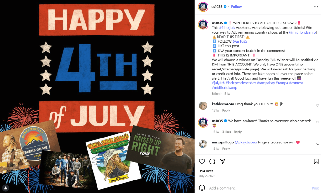 4th of July contest idea