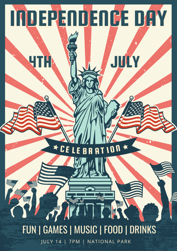 4th of July poster for community event