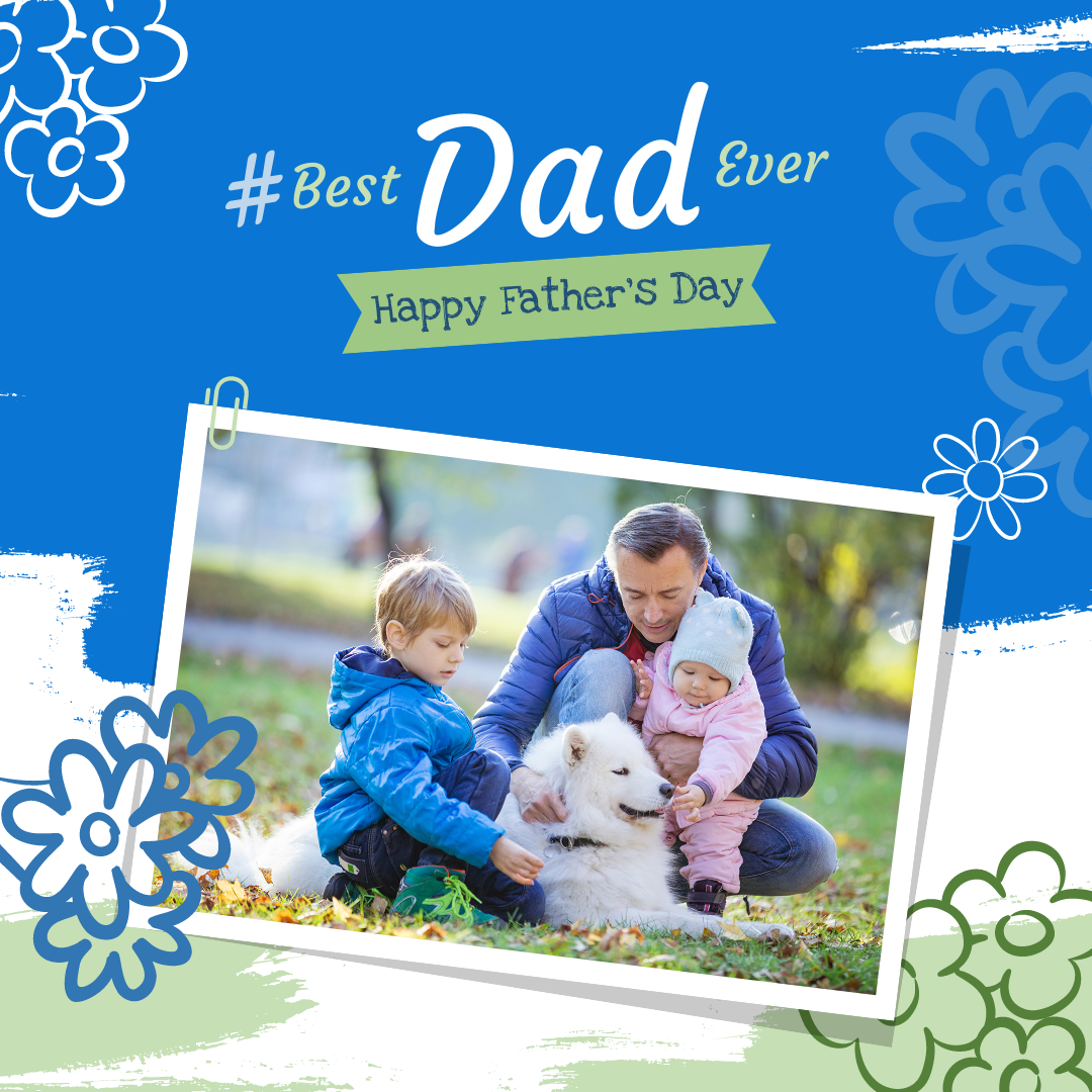 DocHipo IG post template with hashtag dad note