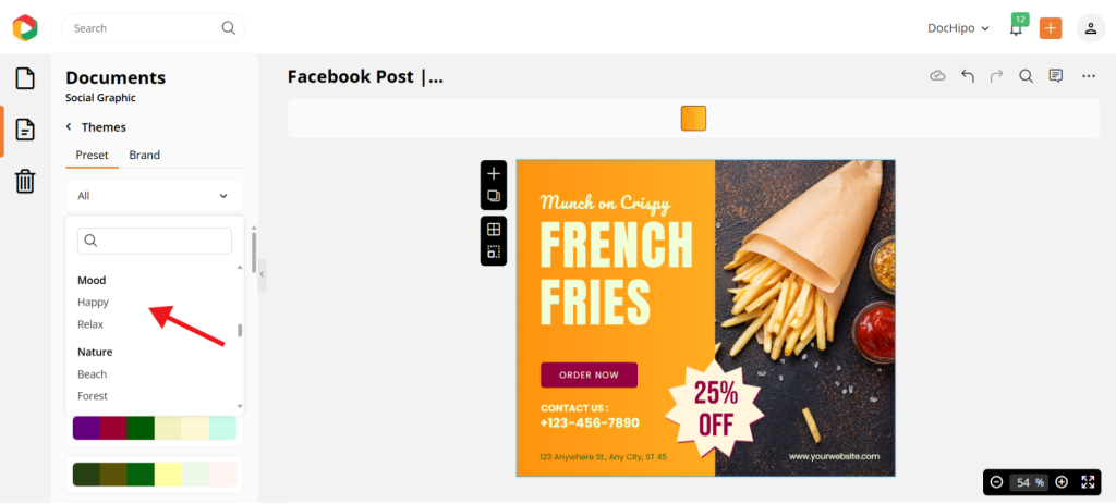 Canva vs Kittl vs DocHipo- color themes comparison Canva vs Kittl vs DocHipo- color themes comparison