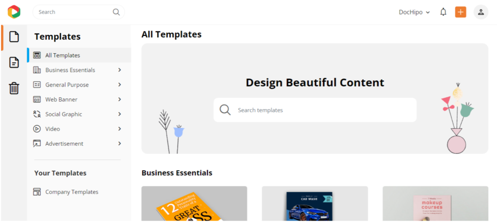 DocHipo all templates page