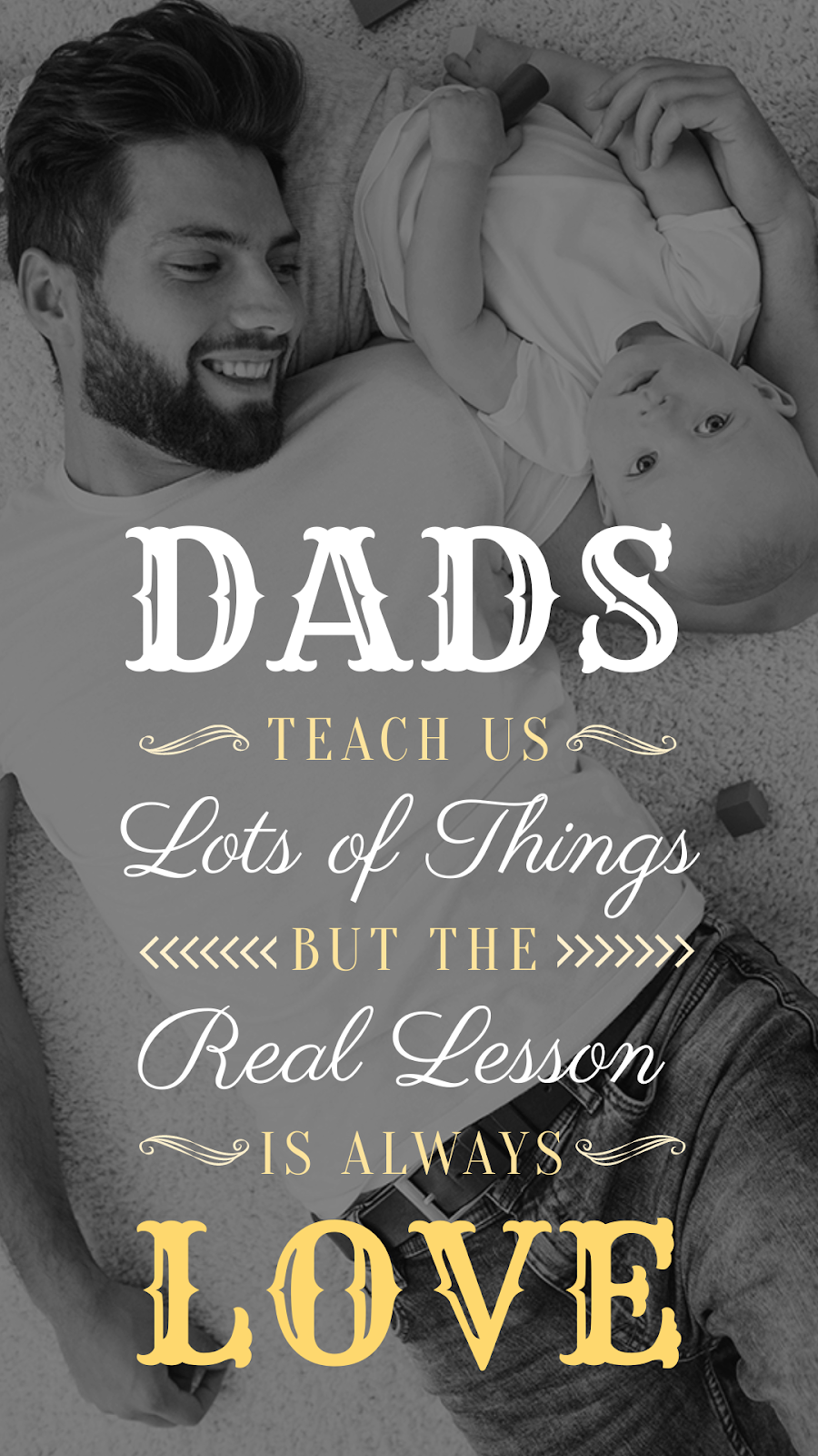 Father’s Day IG Story with Black and White Aesthetics