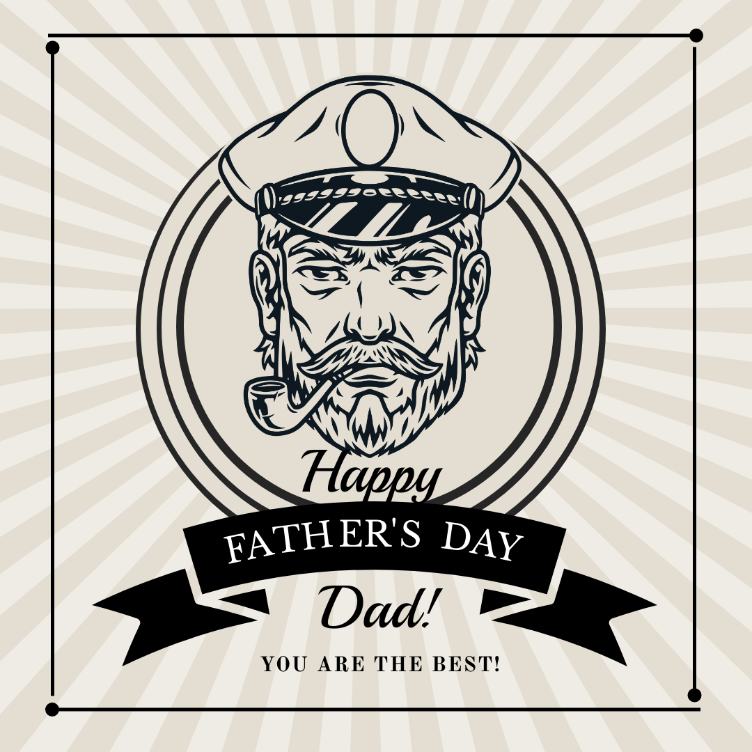 Father's Day IG post template with Old-School Charm of Retro Print Ads