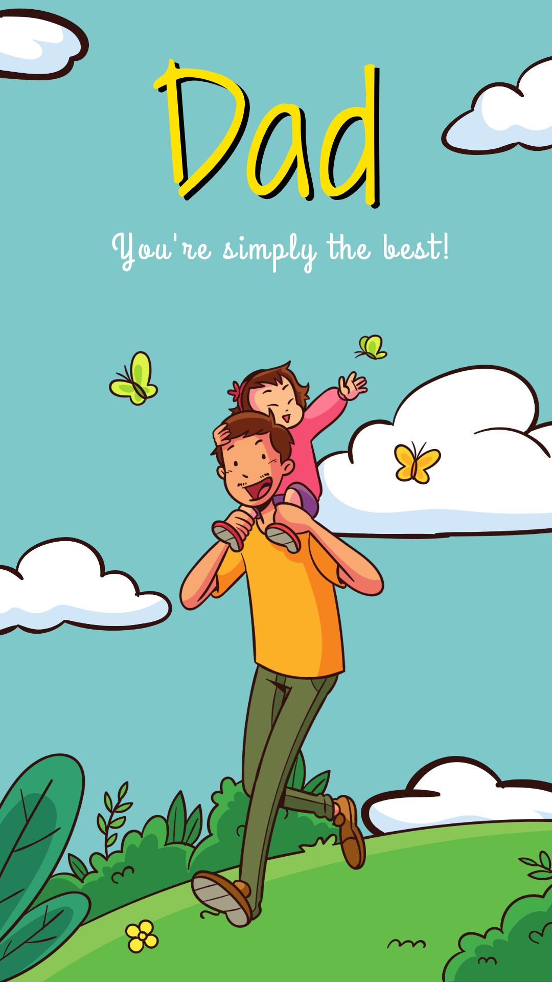 Father's Day IG story template with storybook aesthetics