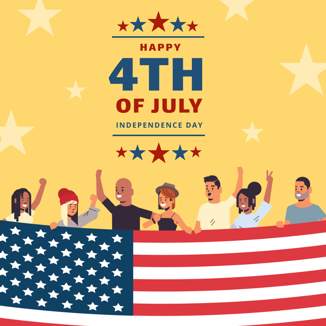 Inclusive 4th of July IG post template in DocHipo