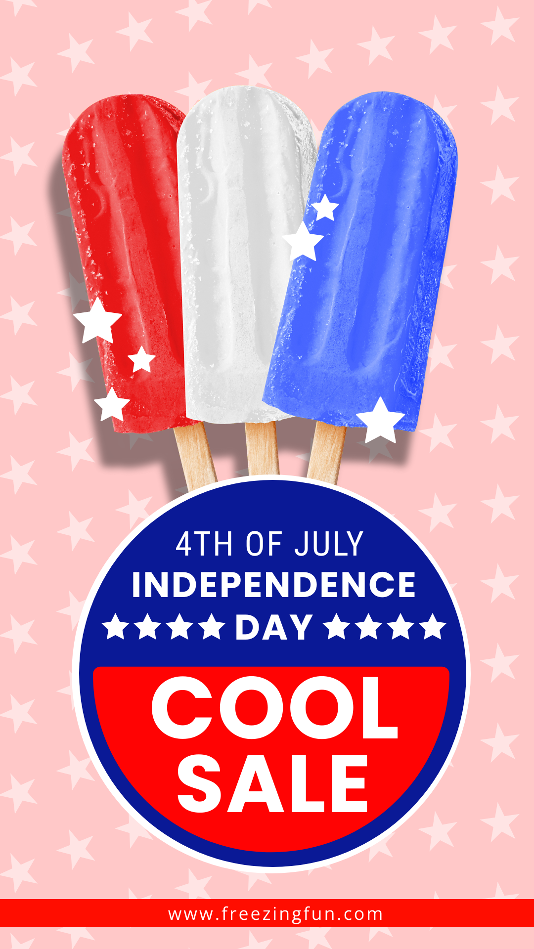 Instagram story template for 4th of July campaign -ice cream