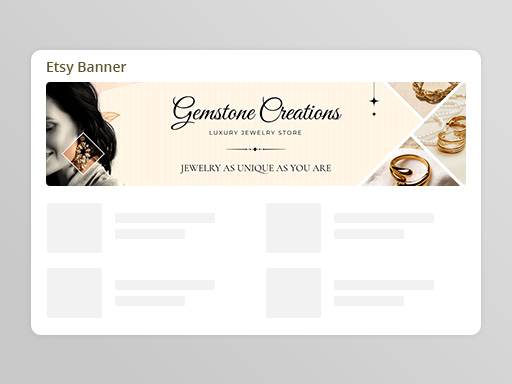 Jewelry Etsy Banner Templates