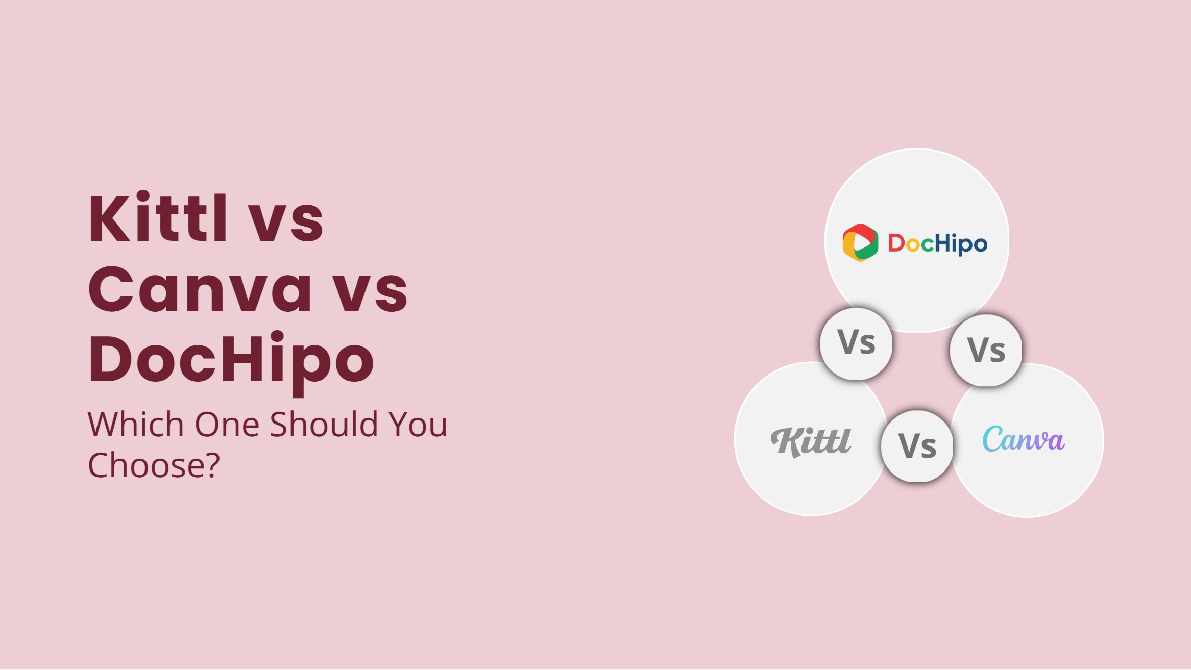 Kittl vs Canva vs DocHipo- blog banner