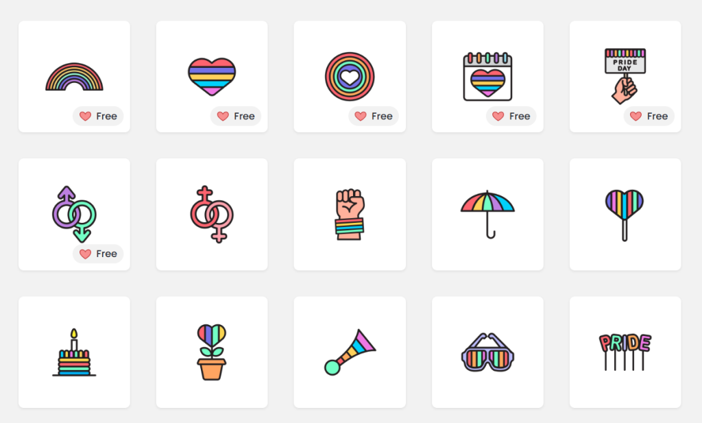 DocHipo Pride month icons DocHipo Pride month icons